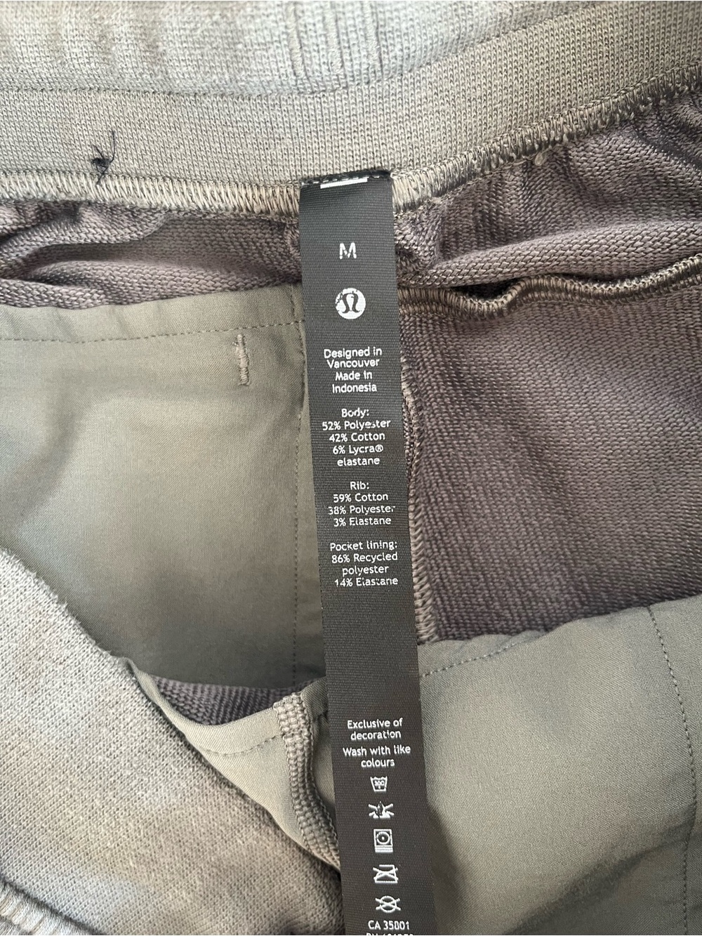 Lululemon City Sweat Jogger Pants Mens M Green Stretch French Terry Athletic Gym - Picture 6 of 10